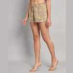 Women's Workout Wear Shorts Brown Triangle Print - Image 4