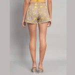 Women's Workout Wear Shorts Brown Triangle Print - Image 7