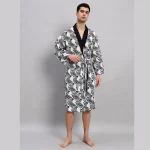 Zebra Printed Men's Kimono Bathrobe - Image 3