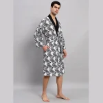 Zebra Printed Men's Kimono Bathrobe - Image 4
