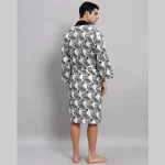 Zebra Printed Men's Kimono Bathrobe - Image 6
