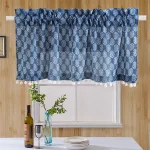 100% Cotton Blue Paisley Curtain