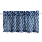 100% Cotton Blue Paisley Curtain - Image 2