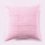 2 PC Hand Block Floral Print Cushion Cover (Pink) - Image 5