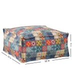 22" Inch Pouf Cover Natural Cotton Room Ottoman Cover - Image 4