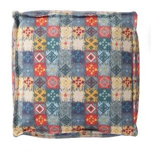 22" Inch Pouf Cover Natural Cotton Room Ottoman Cover - Image 3