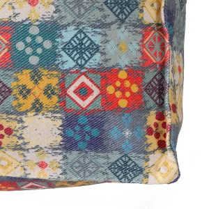 22" Inch Pouf Cover Natural Cotton Room Ottoman Cover - Image 6