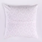 2PC Cotton Purple Floral Print Soft Cushion Cover - Image 5