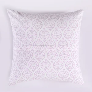 2PC Cotton Purple Floral Print Soft Cushion Cover - Image 5