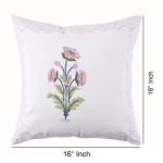 2PC Cotton Purple Floral Print Soft Cushion Cover - Image 6