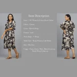 Beautiful Black & Beige Leaf Cotton Kaftans - Image 7