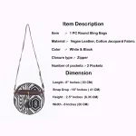 Beautiful Black & White Ikat Print Purse - Image 10