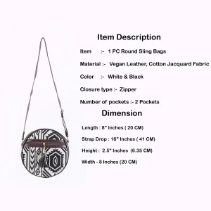 Beautiful Black & White Ikat Print Purse - Image 10