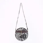 Beautiful Black & White Ikat Print Purse - Image 7