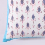 Beautiful Blue Leaf Print Cushion Cover Set - Image 4