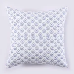 Beautiful Blue Leaf Print Cushion Cover Set - Image 5