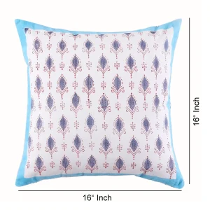 Beautiful Blue Leaf Print Cushion Cover Set - Image 7