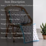 Beautiful Blue Leaf Print Cushion Cover Set - Image 6