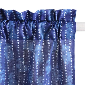 Beautiful Blue Polka Dot Print Kitchen Curtain - Image 3