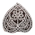 Beautiful Heart Floral Printing Wood Block Stamps