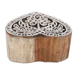 Beautiful Heart Floral Printing Wood Block Stamps - Image 3
