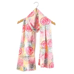 Beautiful Multi Color Floral Print Silk Fabric Scarf