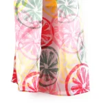 Beautiful Multi Color Floral Print Silk Fabric Scarf - Image 3