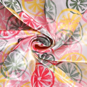 Beautiful Multi Color Floral Print Silk Fabric Scarf - Image 4