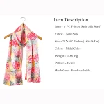 Beautiful Multi Color Floral Print Silk Fabric Scarf - Image 5