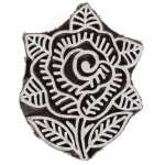 Beautiful Rose Floral Designed Wooden Block Stamp