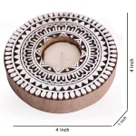 Candle Holders Set of 2 PC Wooden Block Printing Stamp - Image 5