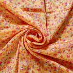 Crepe Silk Neck Wrap Yellow Floral Print Scarves - Image 3