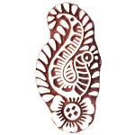 Decorative Floral Printing Textile Wooden Stamps