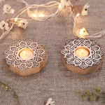 Festival Décor Candle Holder Wooden Block Printing Stamp