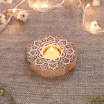 Festival Décor Candle Holder Wooden Block Printing Stamp - Image 2