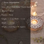 Festival Décor Candle Holder Wooden Block Printing Stamp - Image 3