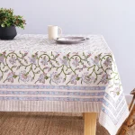 Floral Print Cotton Fabric Dining Table Cover With Napkins - Image 2