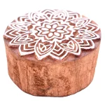 Floral Wooden Block for printing on fabric Stamp - Image 2
