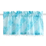 Handmade Tie Dye Stripe Print Short Curtain - Image 2