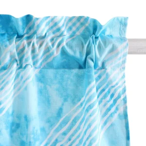 Handmade Tie Dye Stripe Print Short Curtain - Image 3