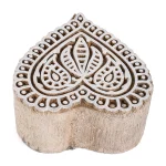 Heart Floral Designed wooden Block Stamp - Image 2