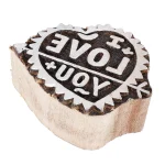 Heart Love Sign Symbol Wood Block Stamp - Image 2