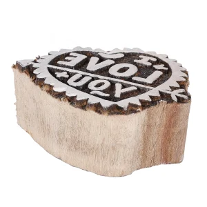 Heart Love Sign Symbol Wood Block Stamp - Image 3