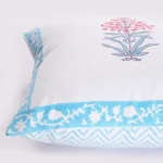 Home Sofa Decor Hand Block Floral Print Cotton Cushion Cover - Image 4