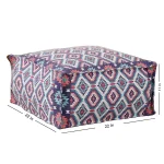 Ikat Hand Woven Ottoman Stool Pouf Covers - Image 6