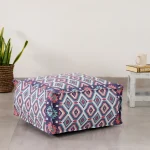 Ikat Hand Woven Ottoman Stool Pouf Covers