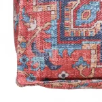 Indian Cotton Kilim Ottoman Pouf Cover Brown Abstract - Image 4