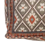 Gray Kilim Ottoman Pouf Cover With Filled With Thermocol Beans - Image 4