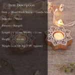 Indian Star Rangoli Shape Wooden Printing Block - Image 3