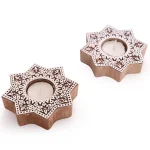 Indian Star Rangoli Shape Wooden Printing Block - Image 4
